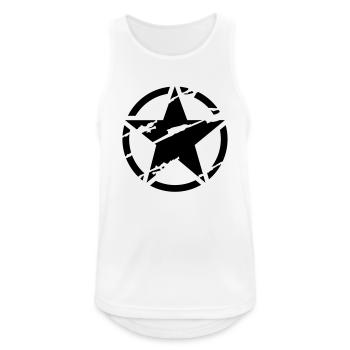 star - Männer Tank Top atmungsaktiv - Weiß - Vorne - Nick (188cm)