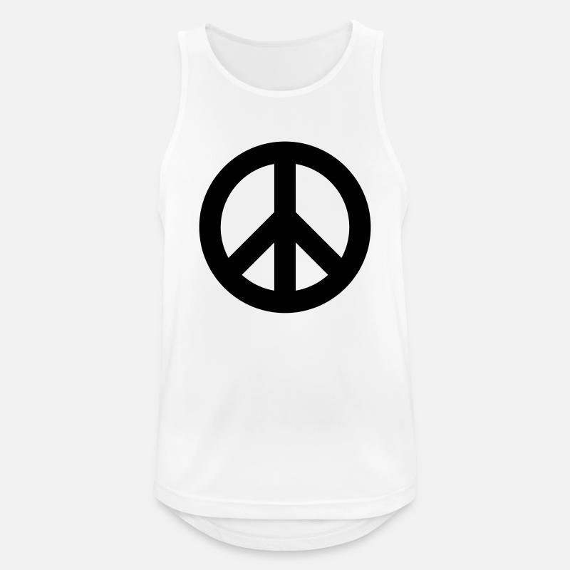 Peace Logo - Männer Tank Top atmungsaktiv - Weiß