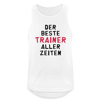 Trainer Trainerin Coach Coaching Coachin Sport - Männer Tank Top atmungsaktiv - Weiß - Vorne - Nick (188cm)