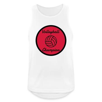 Volleyball - Volley Ball - Volley-Ball - Sport - Männer Tank Top atmungsaktiv - Weiß - Vorne - Nick (188cm)