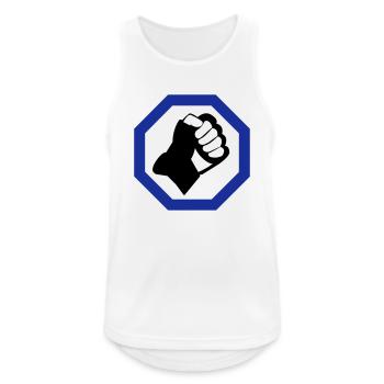 mma handschuh - Männer Tank Top atmungsaktiv - Weiß - Vorne - Nick (188cm)