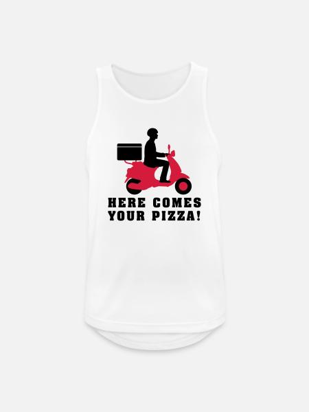 pizza_roller_lieferant_072016a_2c - Männer Tank Top atmungsaktiv - Weiß