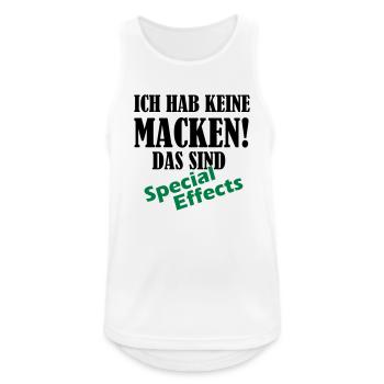 keine_macken_02 - Männer Tank Top atmungsaktiv - Weiß - Vorne - Nick (188cm)