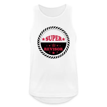 Super revisor - Männer Tank Top atmungsaktiv - Weiß - Vorne - Nick (188cm)