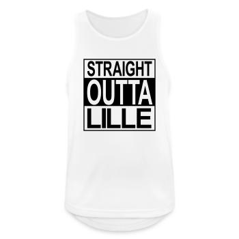 Straight outta Lille - Débardeur respirant Homme - blanc - Devant - Nick (188cm)