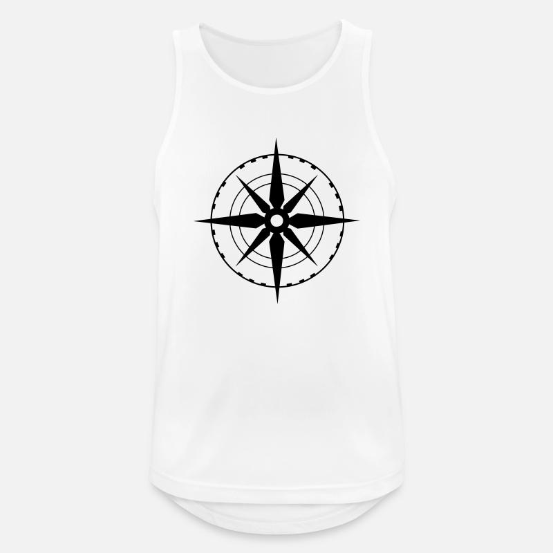 kompass_01 - Männer Tank Top atmungsaktiv - Weiß