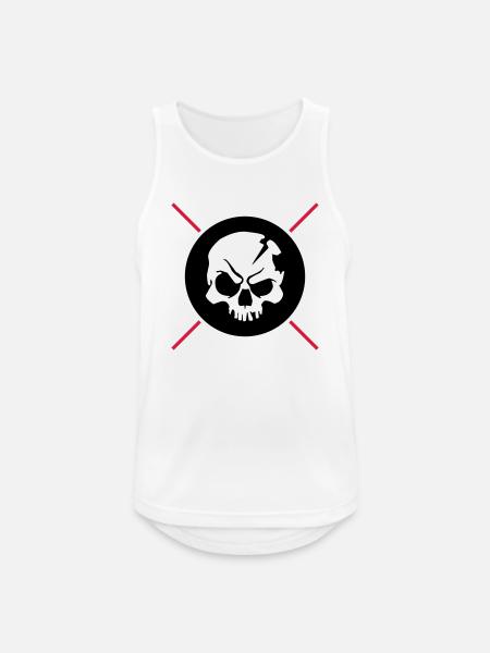 skull design - Männer Tank Top atmungsaktiv - Weiß