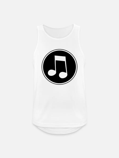 musiknote - Männer Tank Top atmungsaktiv - Weiß
