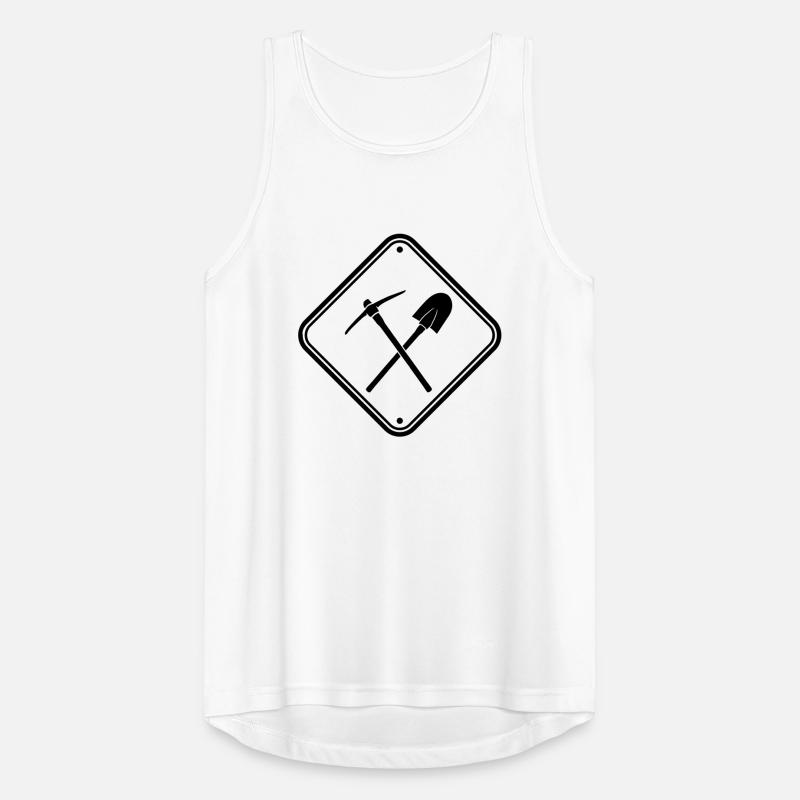 work shield danger caution danger warning note bla Men's Breathable Tank Top