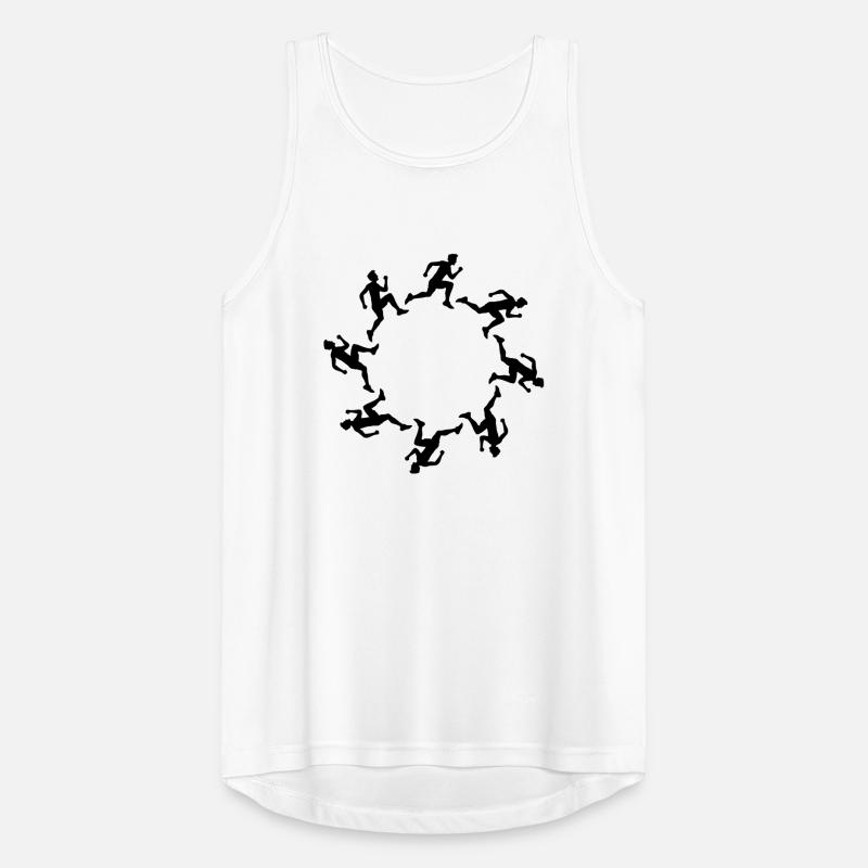 circle round crew team friends world trip button d Men's Breathable Tank Top