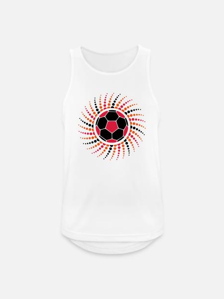 Handball Punkte Spirale 3farbig - Männer Tank Top atmungsaktiv - Weiß
