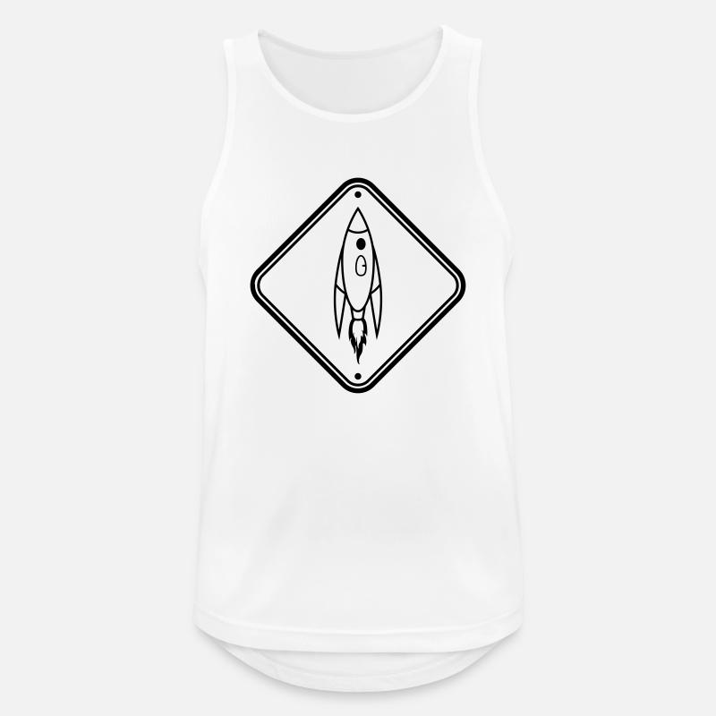 Shield Note Rocket - Men's Breathable Tank Top - white