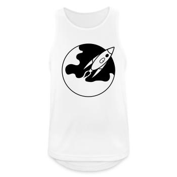 The rocket takes off - Men's Breathable Tank Top - white - Front - Nick (188cm)