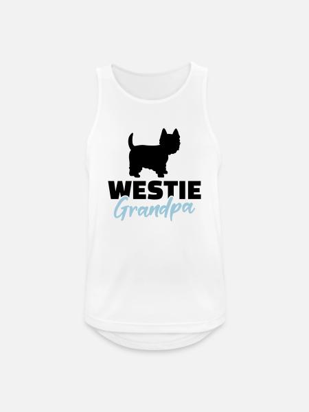 Westie - Männer Tank Top atmungsaktiv - Weiß