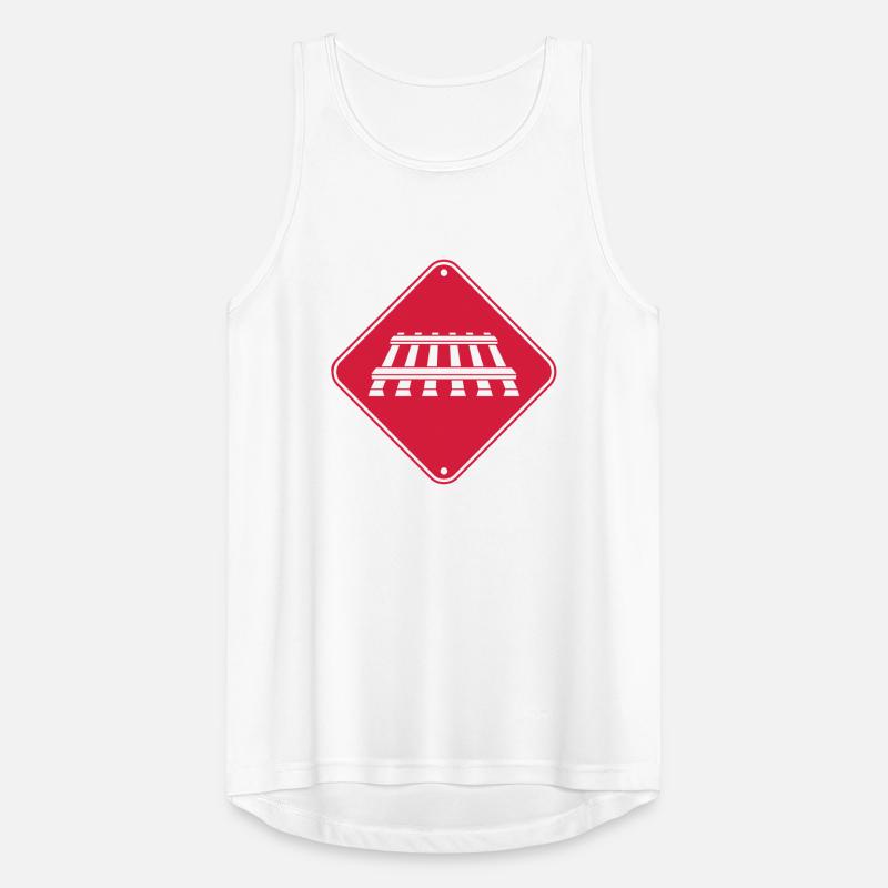 Caution track sign Men's Breathable Tank Top
