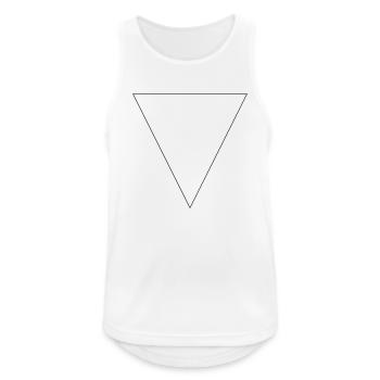 Triangle simple, minimaliste, simple, beau! - Débardeur respirant Homme - blanc - Devant - Nick (188cm)