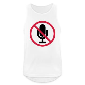 Schild Mute Mikrofon - Männer Tank Top atmungsaktiv - Weiß - Vorne - Nick (188cm)