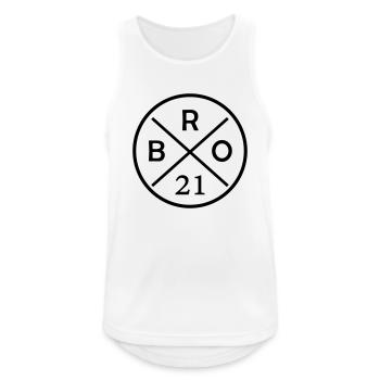 bro 21 - Débardeur respirant Homme - blanc - Devant - Nick (188cm)