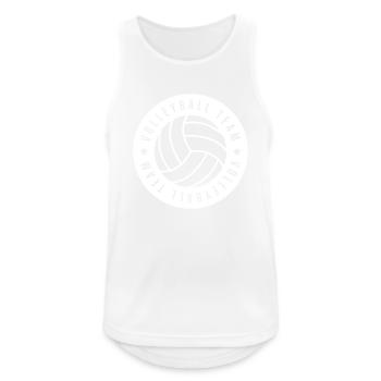 volleyball team - Männer Tank Top atmungsaktiv - Weiß - Vorne - Nick (188cm)