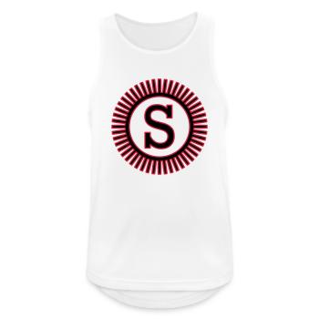 S - Men's Breathable Tank Top - white - Front - Nick (188cm)