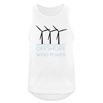 Offshore Windrad - Männer Tank Top atmungsaktiv - Weiß - Vorne - Nick (188cm)