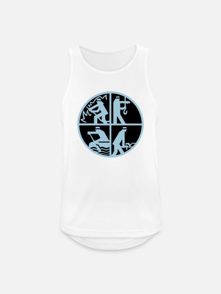 Logo Feuerwehr 2farbig - Männer Tank Top atmungsaktiv - Weiß
