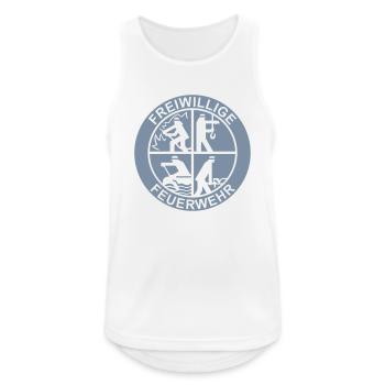 FFW Logo einfarbig (für Reflexdruck) - Männer Tank Top atmungsaktiv - Weiß - Vorne - Nick (188cm)