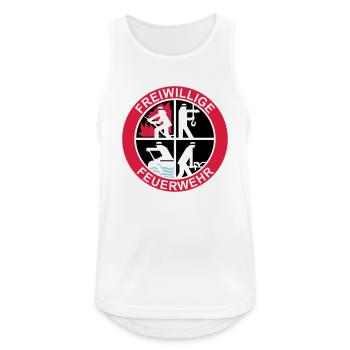 Freiwillige Feuerwehr Logo 3farbig - Männer Tank Top atmungsaktiv - Weiß - Vorne - Nick (188cm)