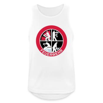 Feuerwehr Logo 3farbig - Männer Tank Top atmungsaktiv - Weiß - Vorne - Nick (188cm)
