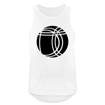 Pétanque Ball - Men's Breathable Tank Top - white - Front - Nick (188cm)