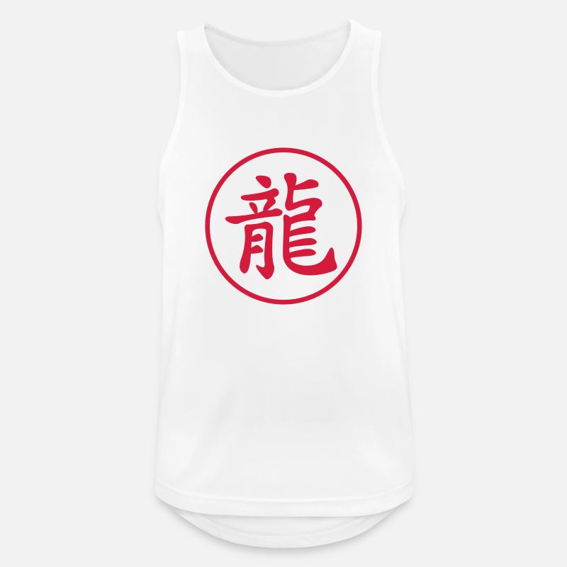 Kanji Dragon - Men's Breathable Tank Top - white