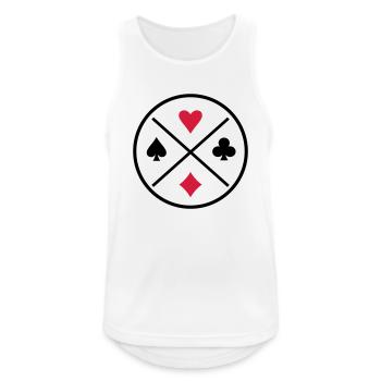 Symboles de cartes Poker - Débardeur respirant Homme - blanc - Devant - Nick (188cm)