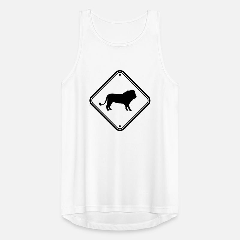 Shield Caution Lion Men's Breathable Tank Top