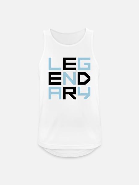 Legendary Square Logo - Men's Breathable Tank Top - white