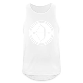 Pfeil und Bogen - Männer Tank Top atmungsaktiv - Weiß - Vorne - Nick (188cm)