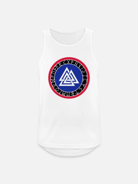 Viking Compass Wotan - Men's Breathable Tank Top - white