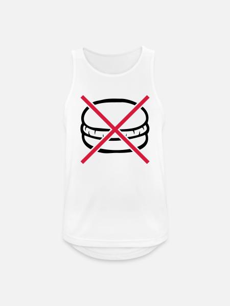 Verboten Burger essen - Männer Tank Top atmungsaktiv - Weiß