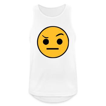 Emoji Skepticism Sketch Color - Men's Breathable Tank Top - white - Front - Nick (188cm)