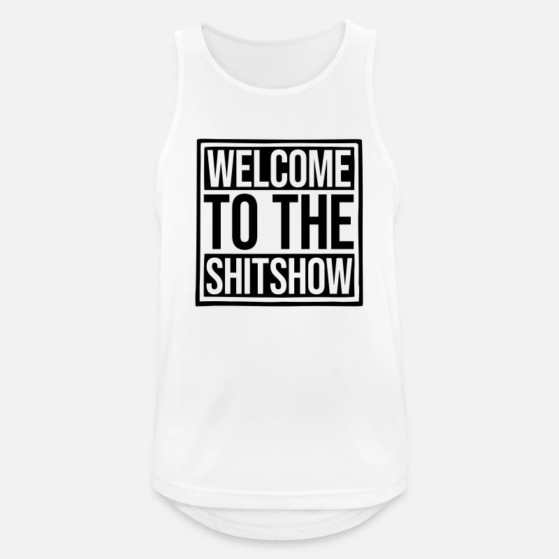Funny saying Shitshow - Men's Breathable Tank Top - white
