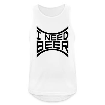 I Need Beer - Men's Breathable Tank Top - white - Front - Nick (188cm)