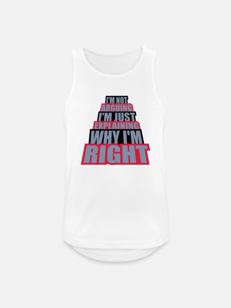 I m not arguing - Men's Breathable Tank Top - white