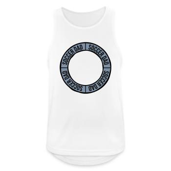 Ring Soccer Dad Logo - Débardeur respirant Homme - blanc - Devant - Nick (188cm)