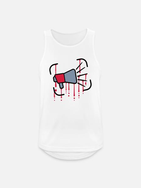 Drops Megaphone Loud Speech - Men's Breathable Tank Top - white