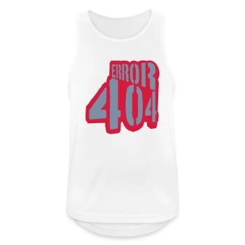 Error 404 Meldung Netzwerk - Männer Tank Top atmungsaktiv - Weiß - Vorne - Nick (188cm)