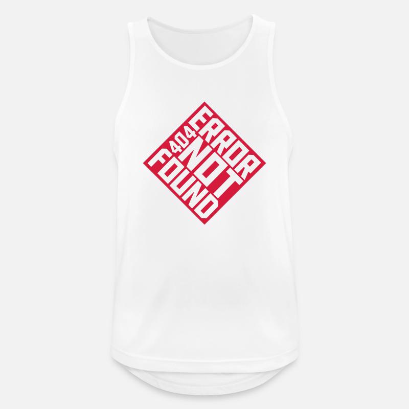Error 404 not found - Männer Tank Top atmungsaktiv - Weiß