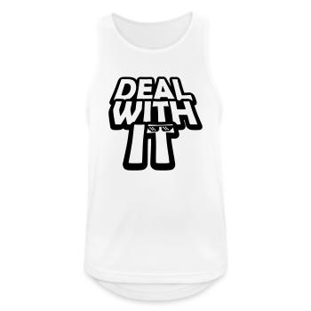 Boss Deal with it - Männer Tank Top atmungsaktiv - Weiß - Vorne - Nick (188cm)