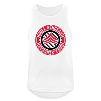 Barbecue Grill Sergeant Stempel - Männer Tank Top atmungsaktiv - Weiß - Vorne - Nick (188cm)