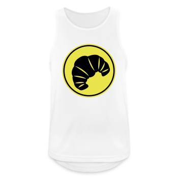 Croissant Symbol - Männer Tank Top atmungsaktiv - Weiß - Vorne - Nick (188cm)