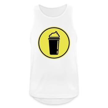 Kaffee Icon - Männer Tank Top atmungsaktiv - Weiß - Vorne - Nick (188cm)