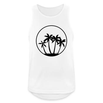 Palmen - Männer Tank Top atmungsaktiv - Weiß - Vorne - Nick (188cm)